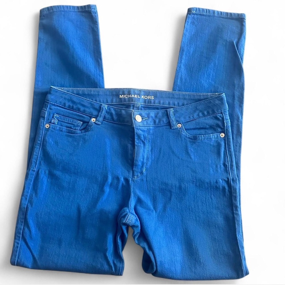 Michael Kors Vibrant Blue Skinny Jeans 8
